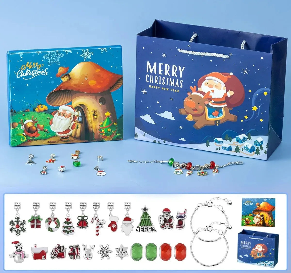 Adventskalender Armband Set mit Anhänger