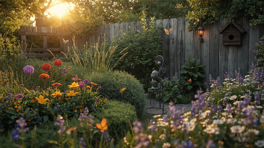 Sommer-Gartendeko 2026 — stimmungsvolle Beleuchtung, Figuren und Vogelhäuser für Pergola und Garten