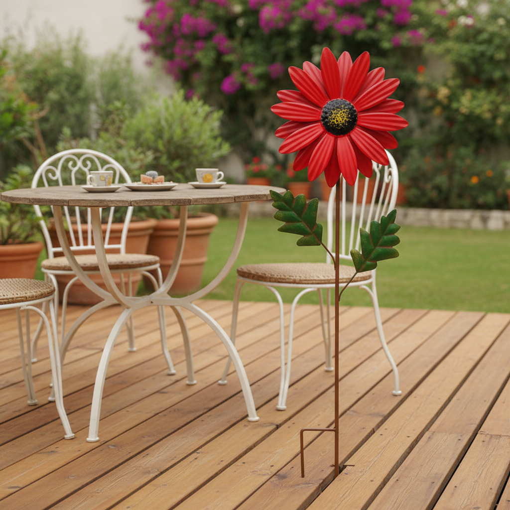 Gartenstecker Schmiedeeisen Blumentopf Halter Metall Deko