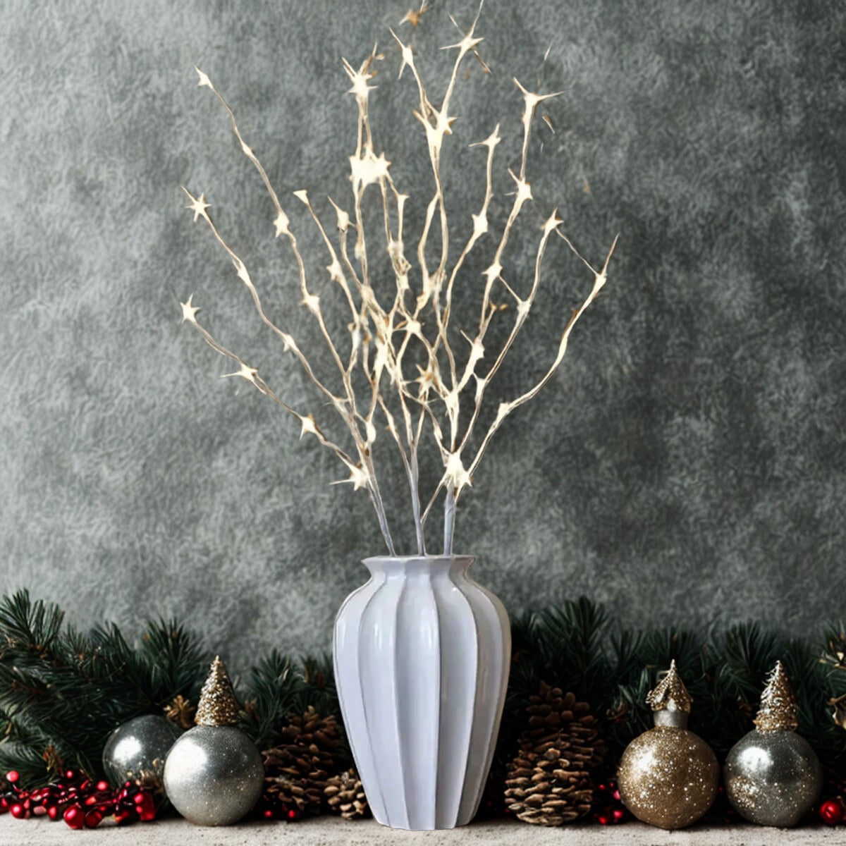 Stilvolle LED Lichterzweige für Weihnachten und Festtage