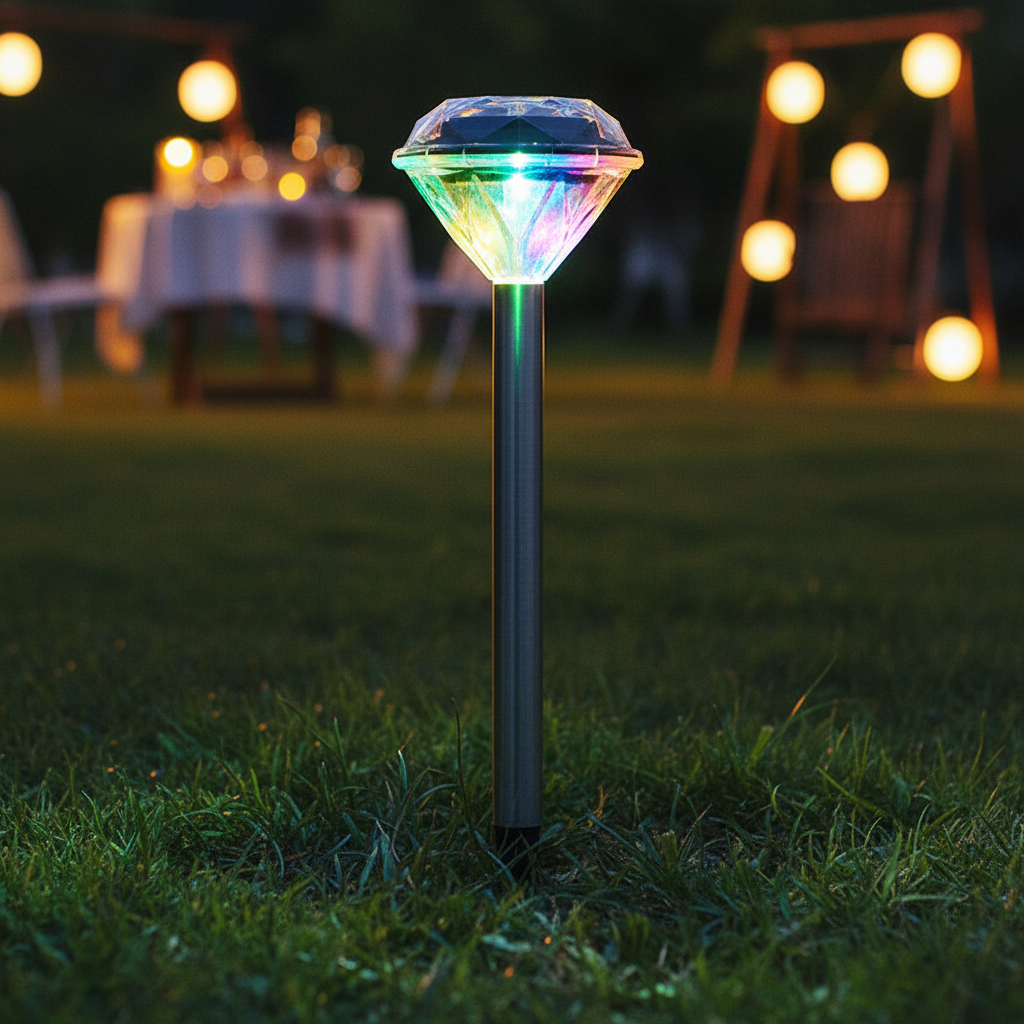 Diamant Solar Wegleuchte 6 bis 8 Stunden Leuchtdauer wetterfest