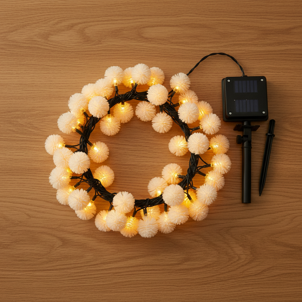 Solar Lichterkette mit 8 Lichtmodi und automatischem Dämmerungssensor für Garten