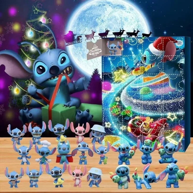 Stitch Advent Kalender 2025, kleine Mini Figuren. Tolle Überraschungen für Kinder und Teenager.