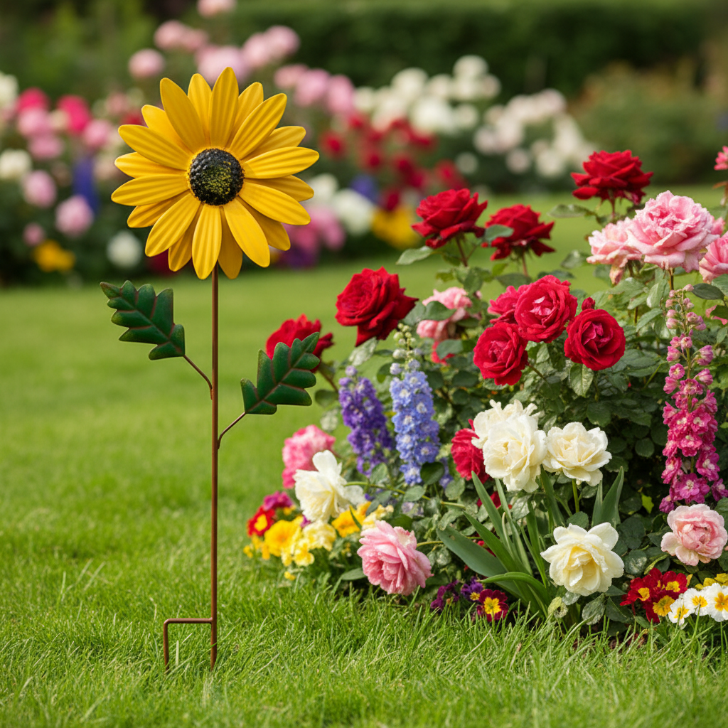 Gartenstecker Schmiedeeisen Blumentopf Halter Metall Deko