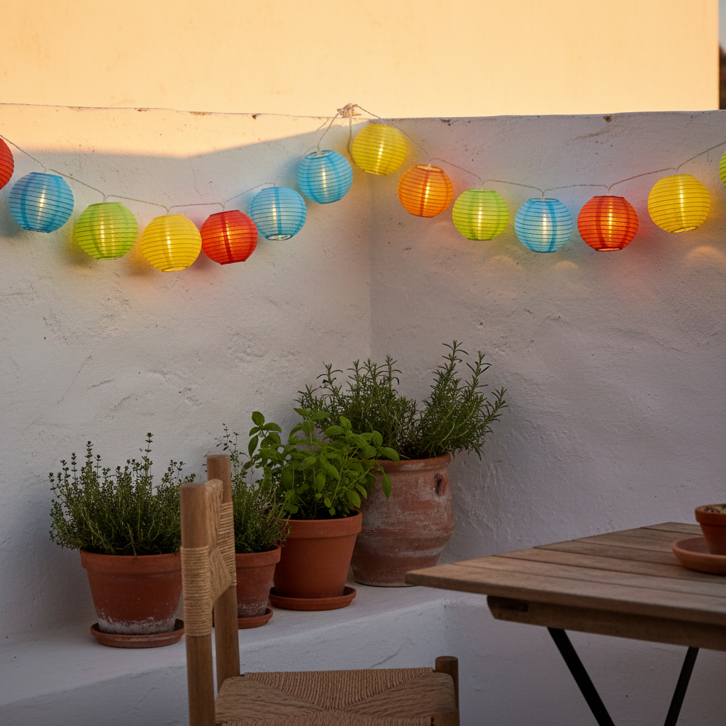 Solar Lichterkette für Gartenparty und romantische Abende auf Terrasse oder Balkon