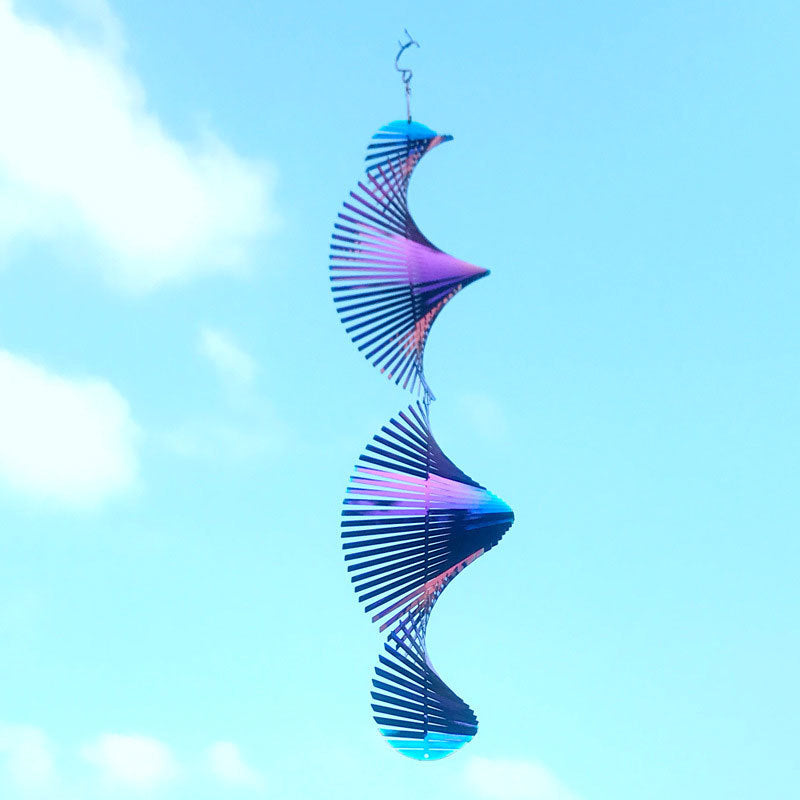 Windspiel hängend multicolor – Rotierendes Metall Windrad mit Aufhängehaken