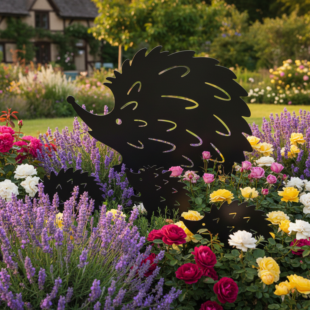 Schmiedeeisen Gartenstecker Deko Figur für den Garten