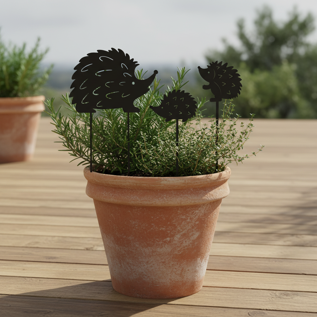 Schmiedeeisen Gartenstecker Deko Figur für den Garten