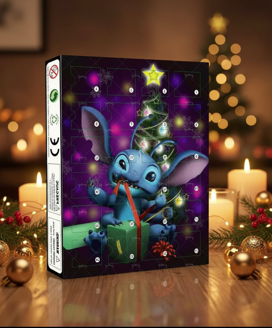 Stitch Weihnachtsbaum Advent Kalender 2025, mit Überraschungen für Kinder und Teenager.