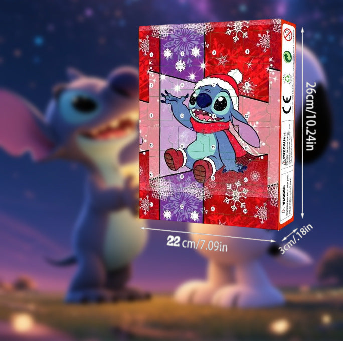 Stitch Adventskalender 2025, 24 Türchen warten auf Überraschungen, perfekt für Kinder, Teenager und alle.