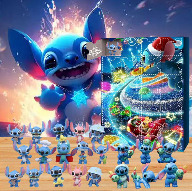 Stitch Adventskalender 2025, 24 Türchen warten auf Überraschungen, perfekt für Kinder, Teenager und alle.