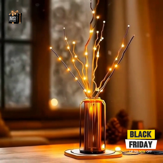 LED Zweige mit 50 Lichtern – Batteriebetriebene Raumdekoration