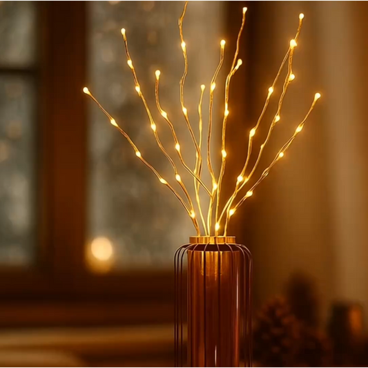 LED Zweige mit 50 Lichtern – Batteriebetriebene Raumdekoration
