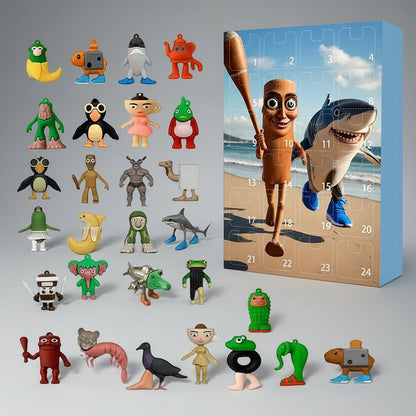 Tung Tung Tung Sahur 3 Adventskalender 2025 mit witzigen Charakterfiguren – cooles Weihnachtsgeschenk für Kinder und Erwachsene.