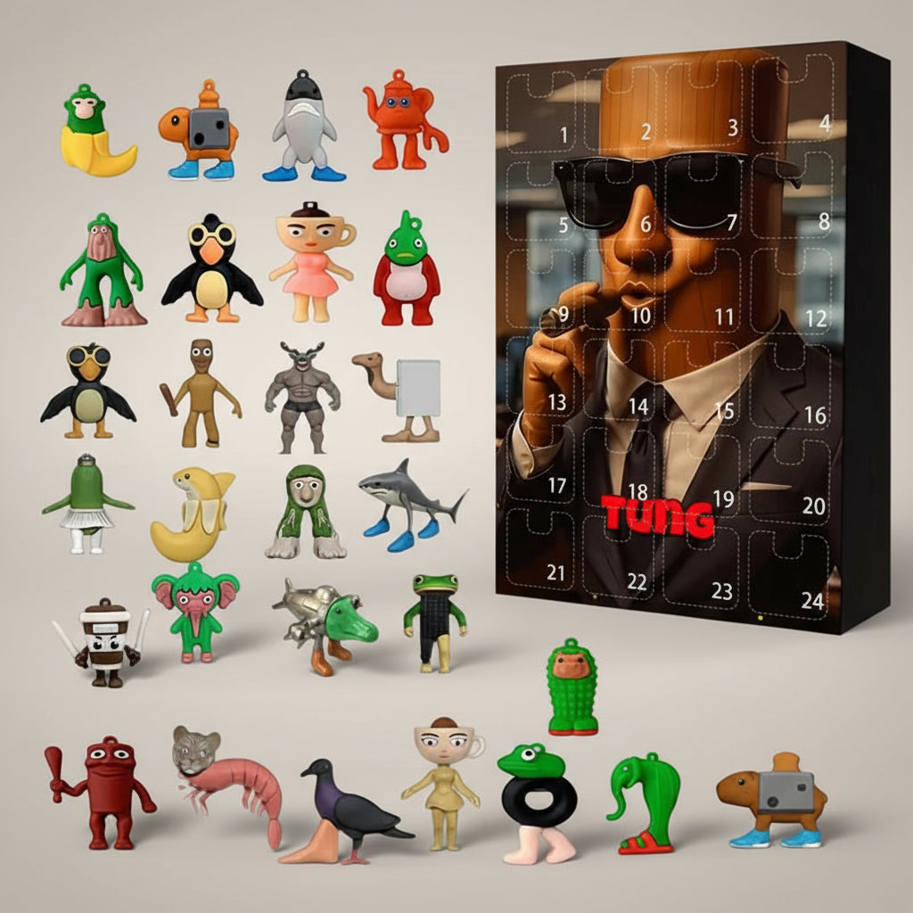 Tung Tung Tung Sahur Adventskalender 2025 mit limitierten Sammelfiguren für cool  Überraschung und Kreativität.