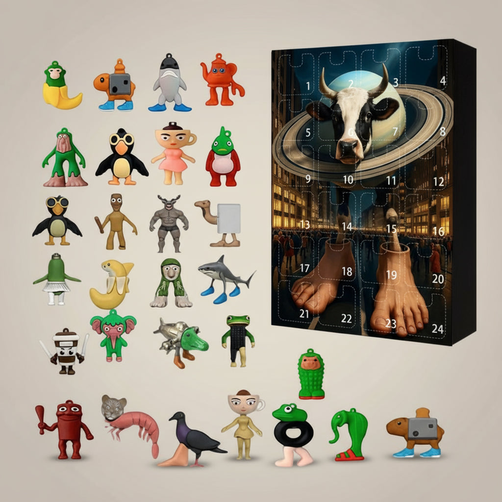 La Vacca Saturno Saturnita Adventskalender 2025 mit 24 einzigartigen Figuren – origineller Weihnachtskalender für Sammler und Liebhaber.