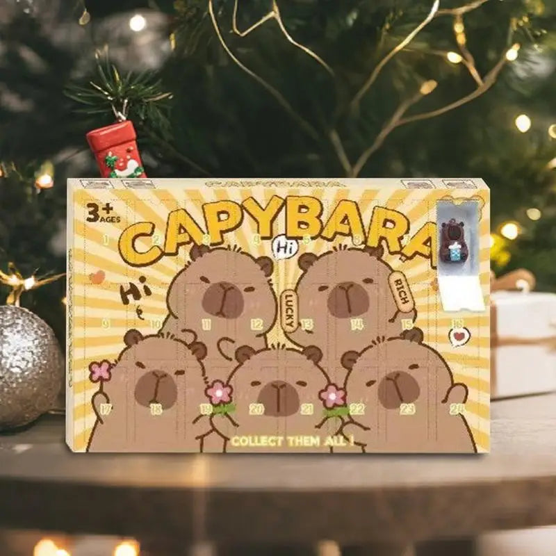 Capybara-Figur mit Weihnachtsmütze aus Adventskalender 2025