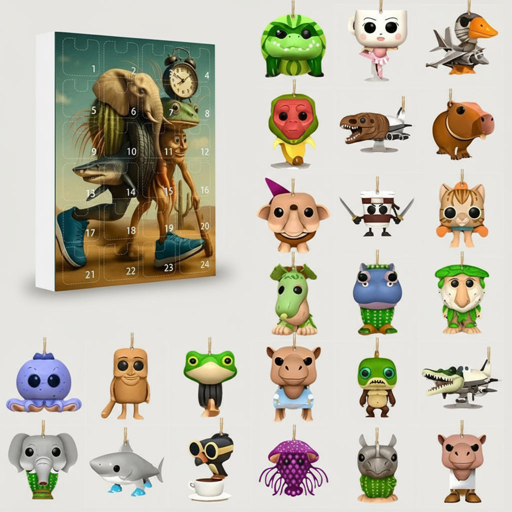 La Grande Combination Adventskalender 2025 mit 24 Brainrot Schlüsselanhänger Figuren im coolen Design.