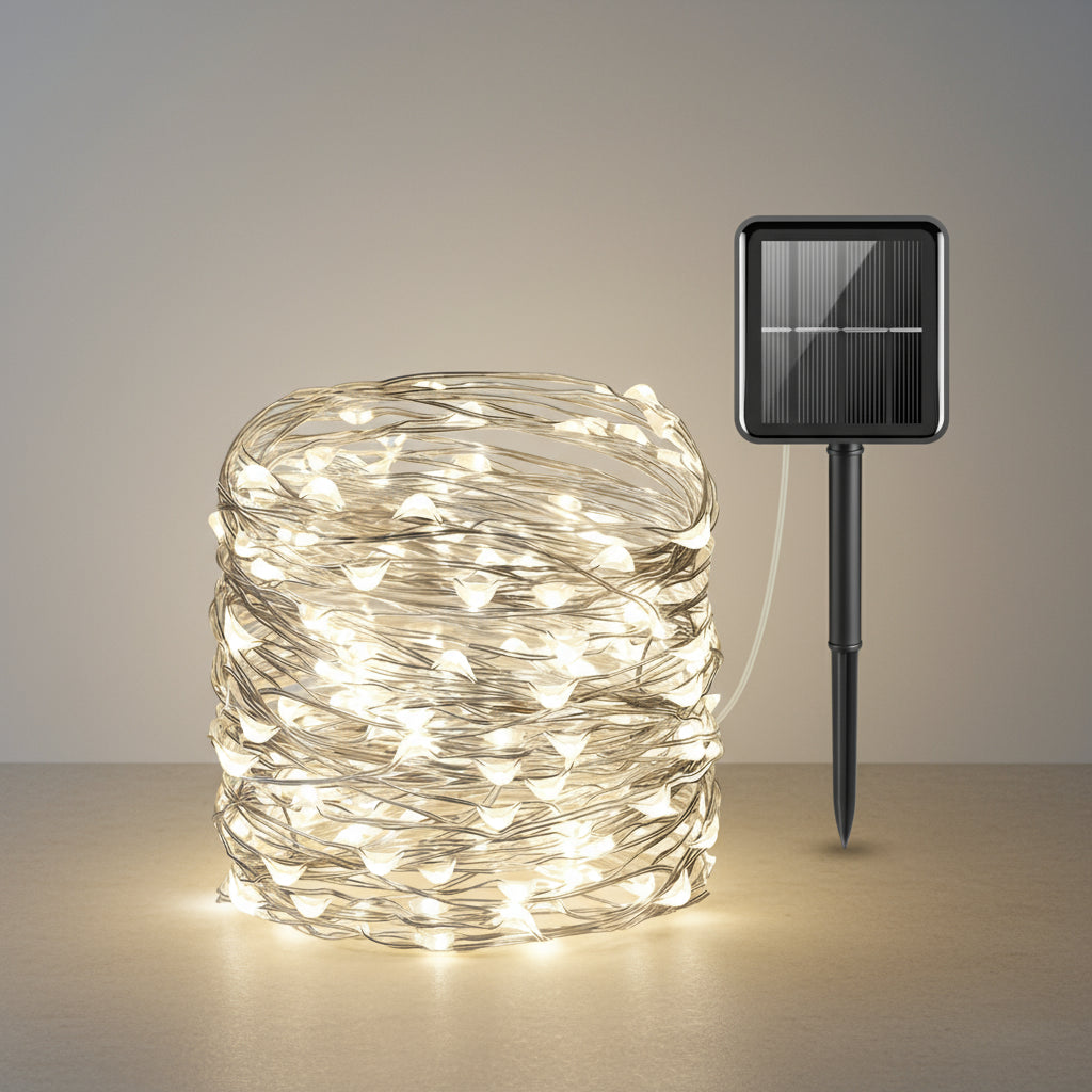 Wasserdichte Solar Lichterkette IP65 für Ausseneinsatz bei jedem Wetter