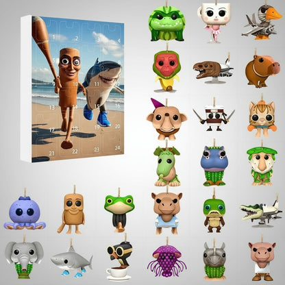 Tung Tung Tung Sahur Adventskalender 2025 mit 24 einzigartigen Brainrot Figuren und cooler Optik.