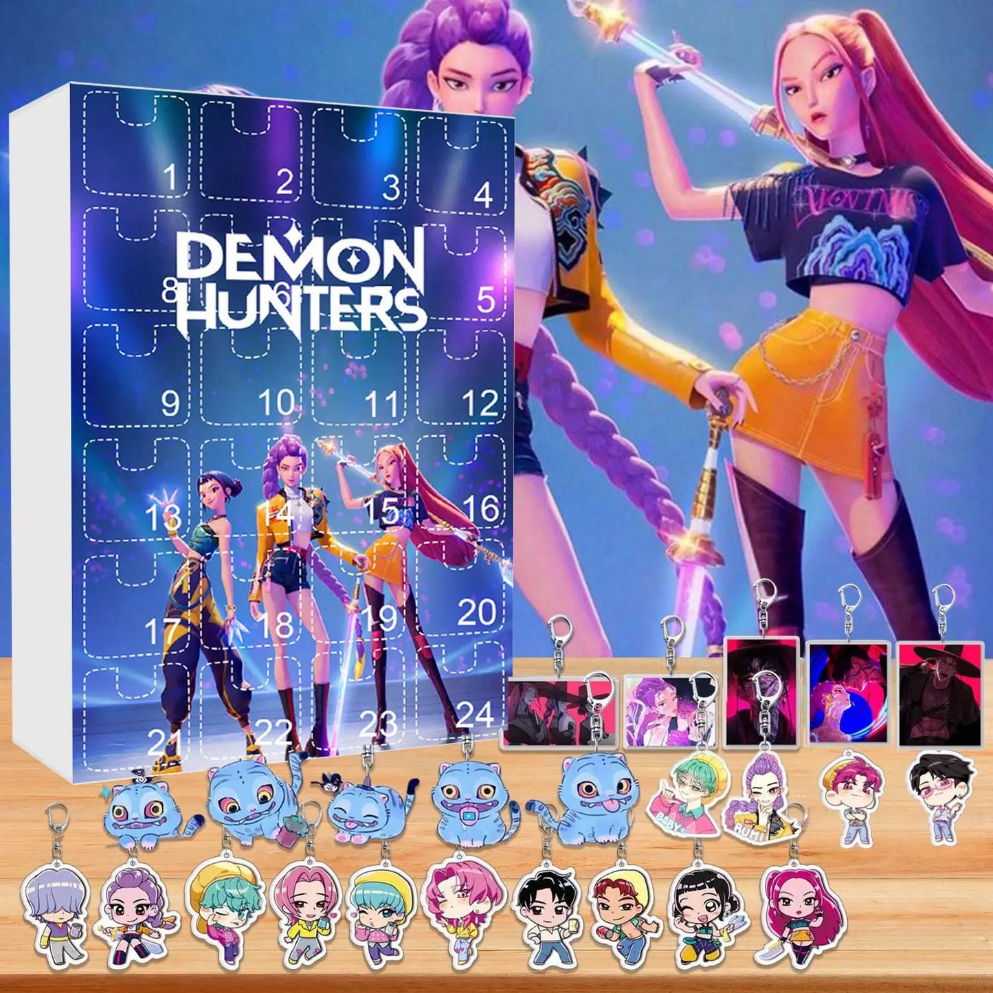 K-Pop Deamon Hunters Adventskalender 2025 mit coole Rucksack Anhänger