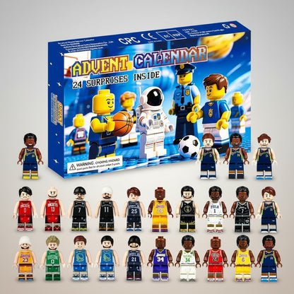 NBA Basketball Adventskalender 2025 - 24 Überraschungsfiguren für echte Basketball-Fans, ideal für die Vorweihnachtszeit.