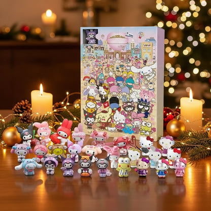 Hello Kitty, Kuromi und weitere Sanrio-Freunde in einem Adventskalender 2025.