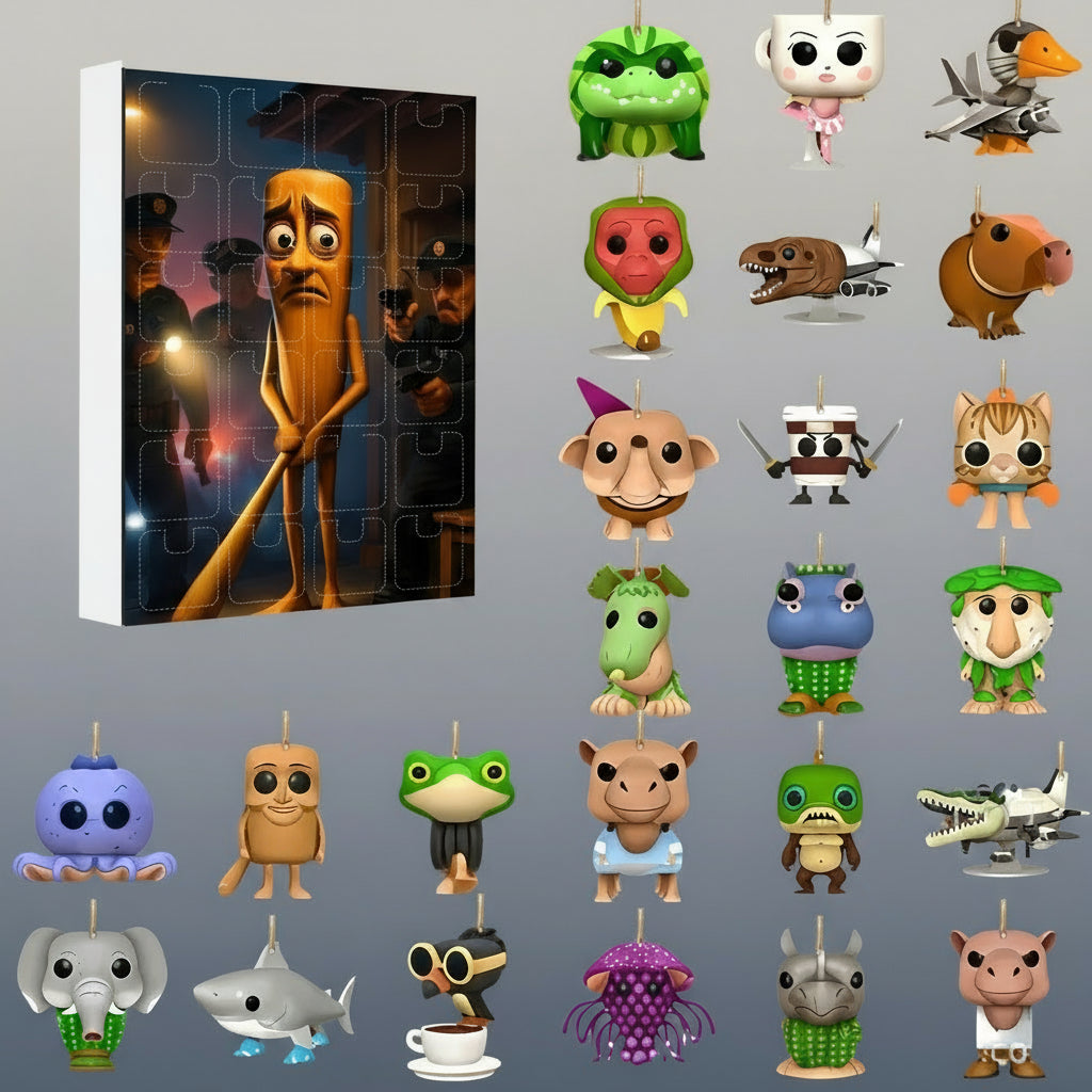 Tung Tung Tung Sahur 2 Adventskalender 2025 mit 24 ikonischen Brainrot-Figuren im Trend-Look.