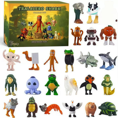 Brainrot Adventskalender Set K: Tralalero Shark mit Figuren