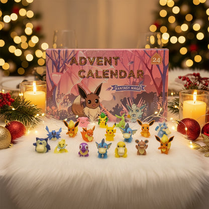 Pokémon Adventskalender 2025 Evoli Deluxe Edition mit grossen 5 cm Figuren und Premium-Box.