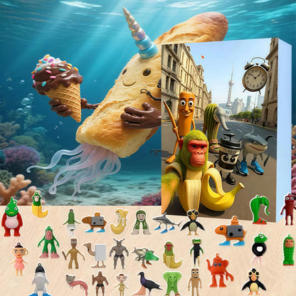 Brainrot Adventskalender mit Kultfiguren unter Wasser