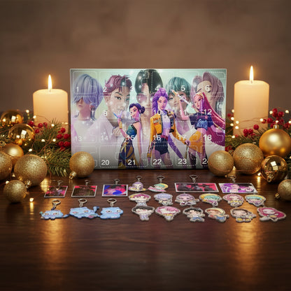 Adventskalender mit stylischer K-Pop-Schlüsselanhänger.