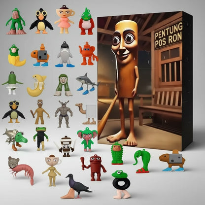 Tung Tung Tung Sahur 4 Adventskalender 2025 mit 24 Mini-Figuren – Spassiger Sammelkalender für kreative Köpfe und Brainrot-Fans.