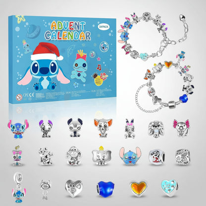 Disney Armband Adventskalender 2025 mit Lilo & Stitch - der festliche Kalender mit 24 Überraschungen für Schmuckliebhaber.