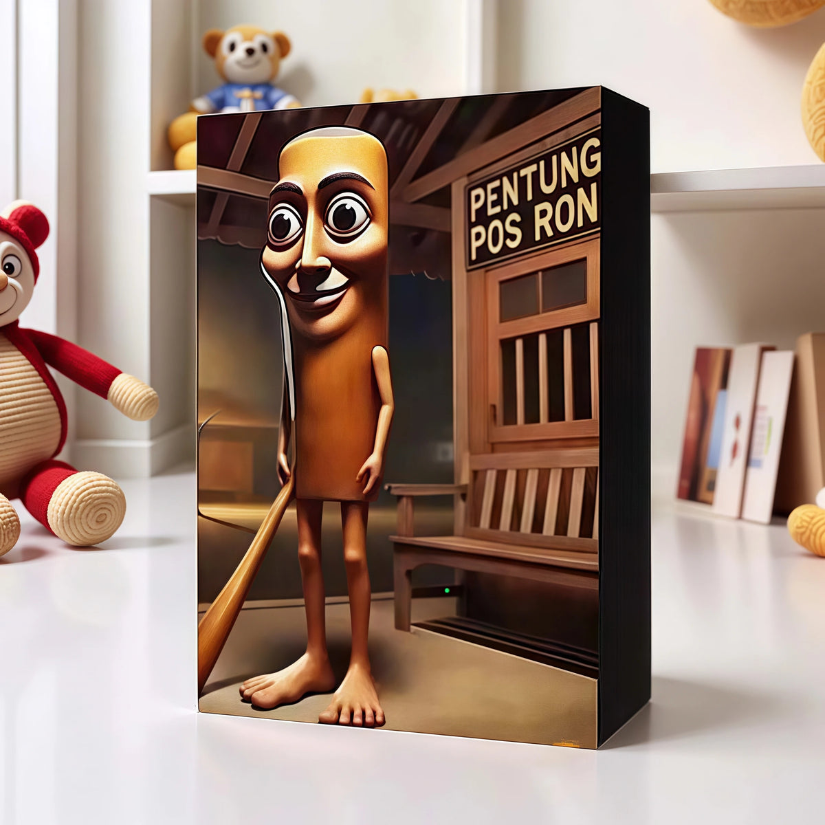 Brainrot Adventskalender Box Tung Tung Sahur im Regal