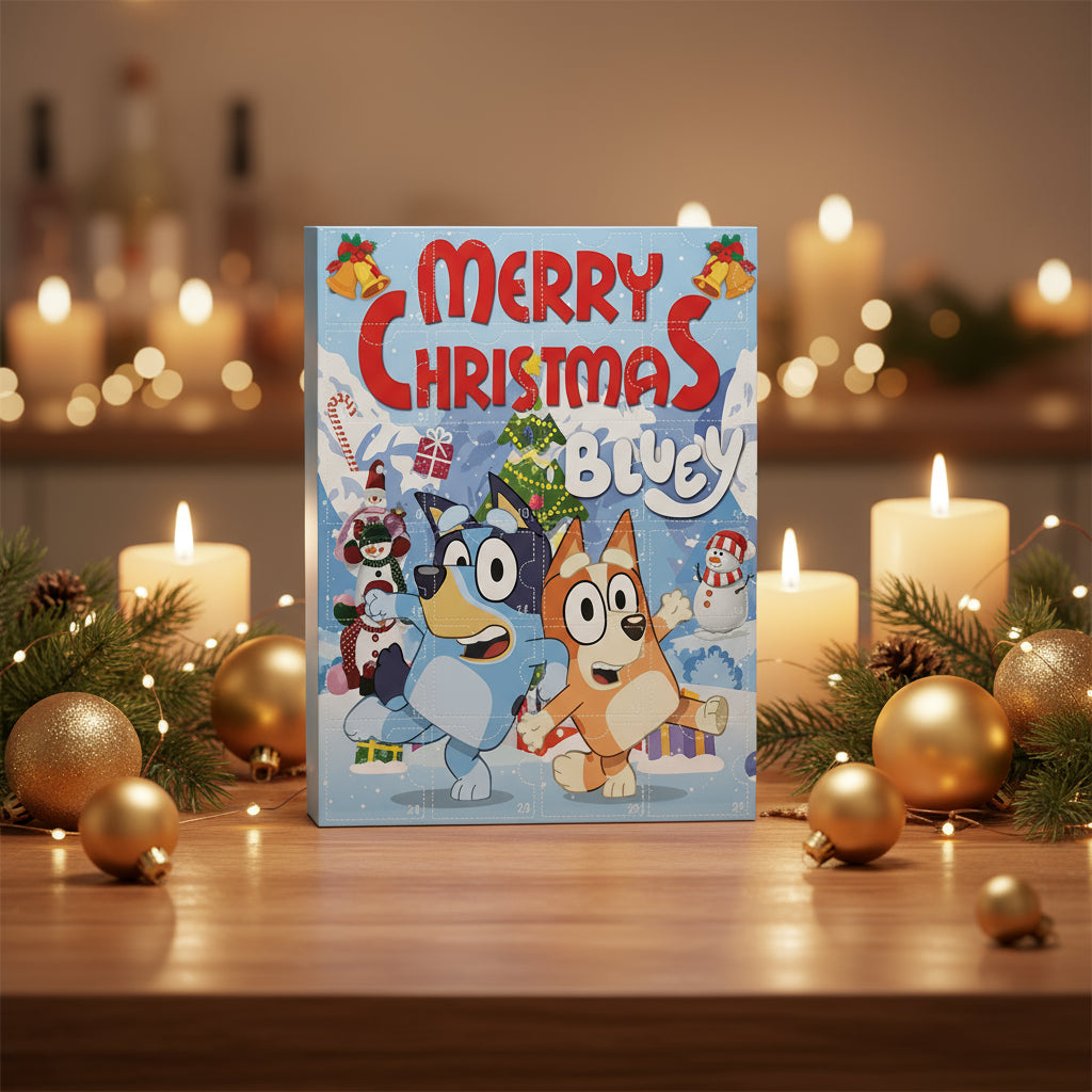 Der Bluey Adventskalender 2025, ein ideales Geschenk für Kinder, gestaltet für unvergessliche Weihnachtsmomente.
