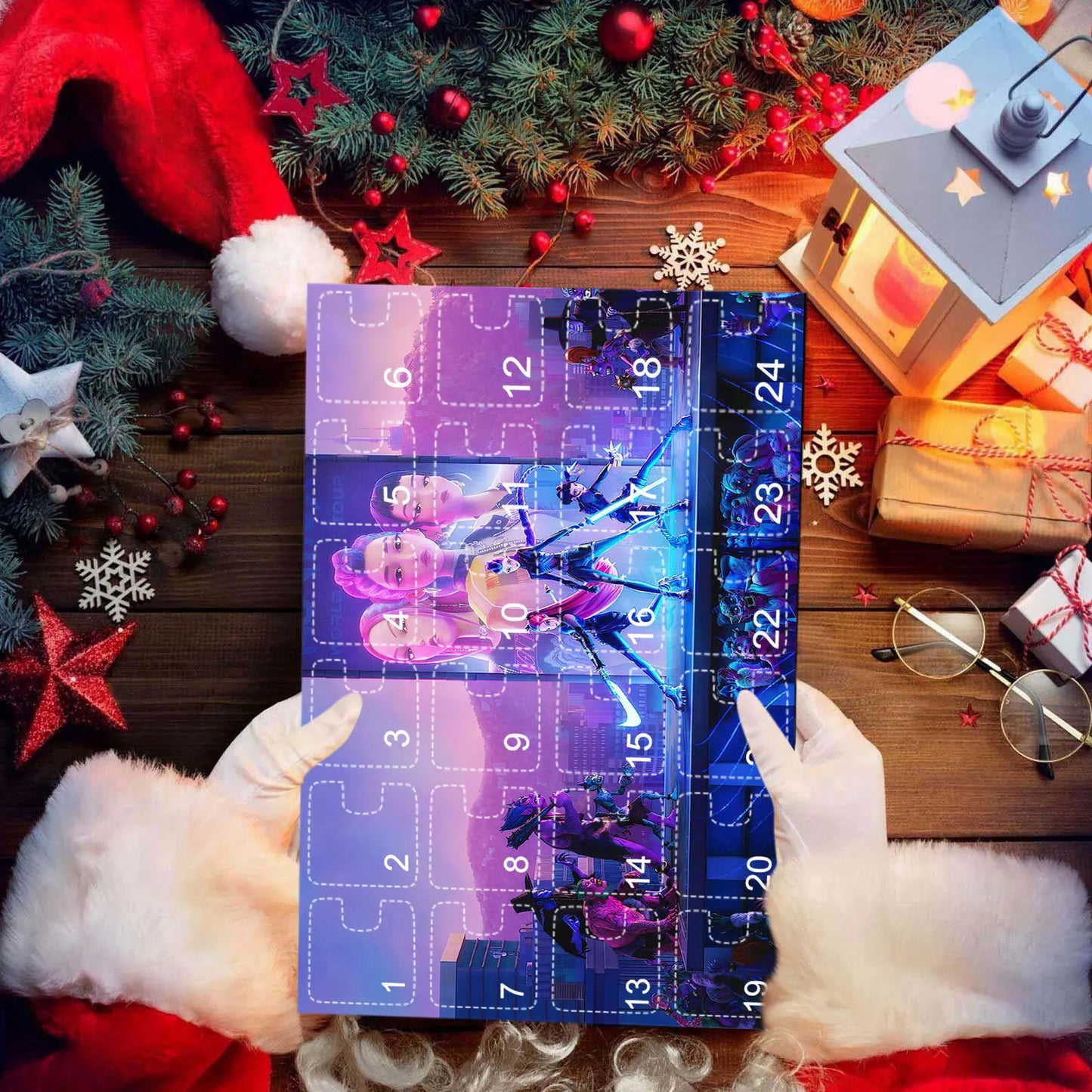 Weihnachten mit K-Pop Demon Hunters Adventskalender mit 24 Überraschungen.