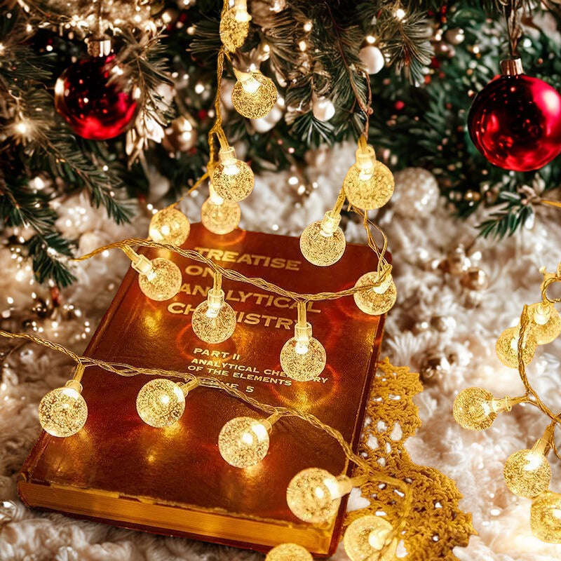 LED Kristalllichterkette mit Acryl-Kugeln – Weihnachtsbeleuchtung