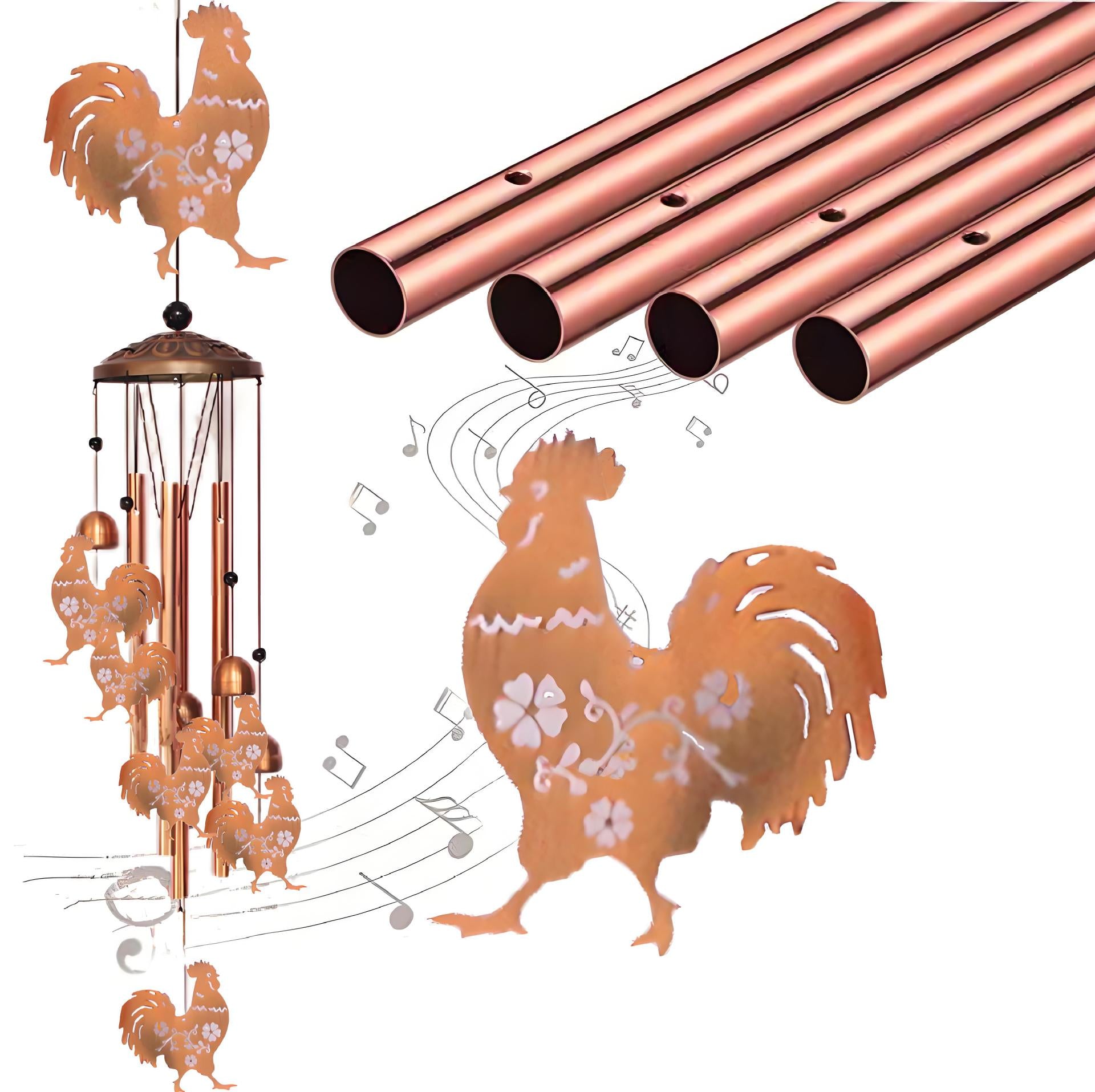 Windspiel Retro Schmiedeeisen – Klangspiel Terrasse & Garten Variante 6