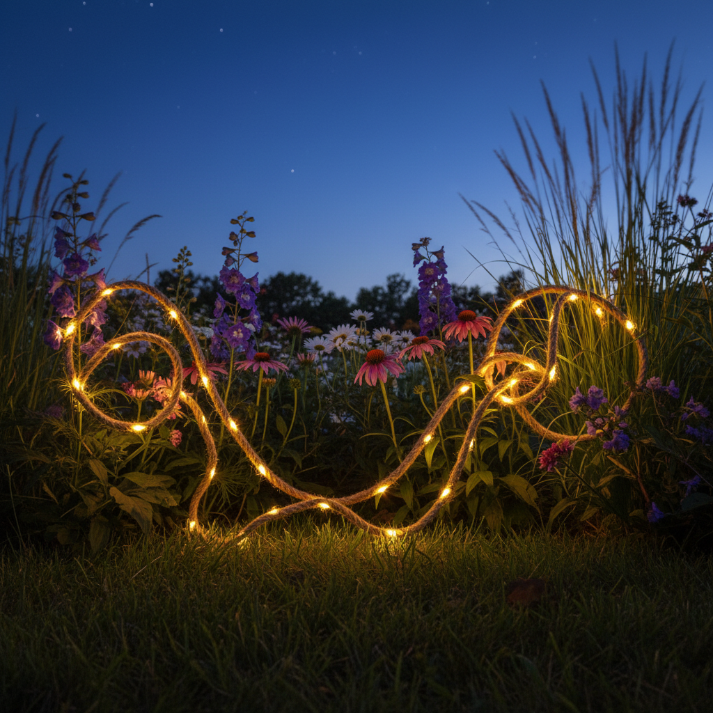 Solar Lichterkette Hanfseil Outdoor Schweiz