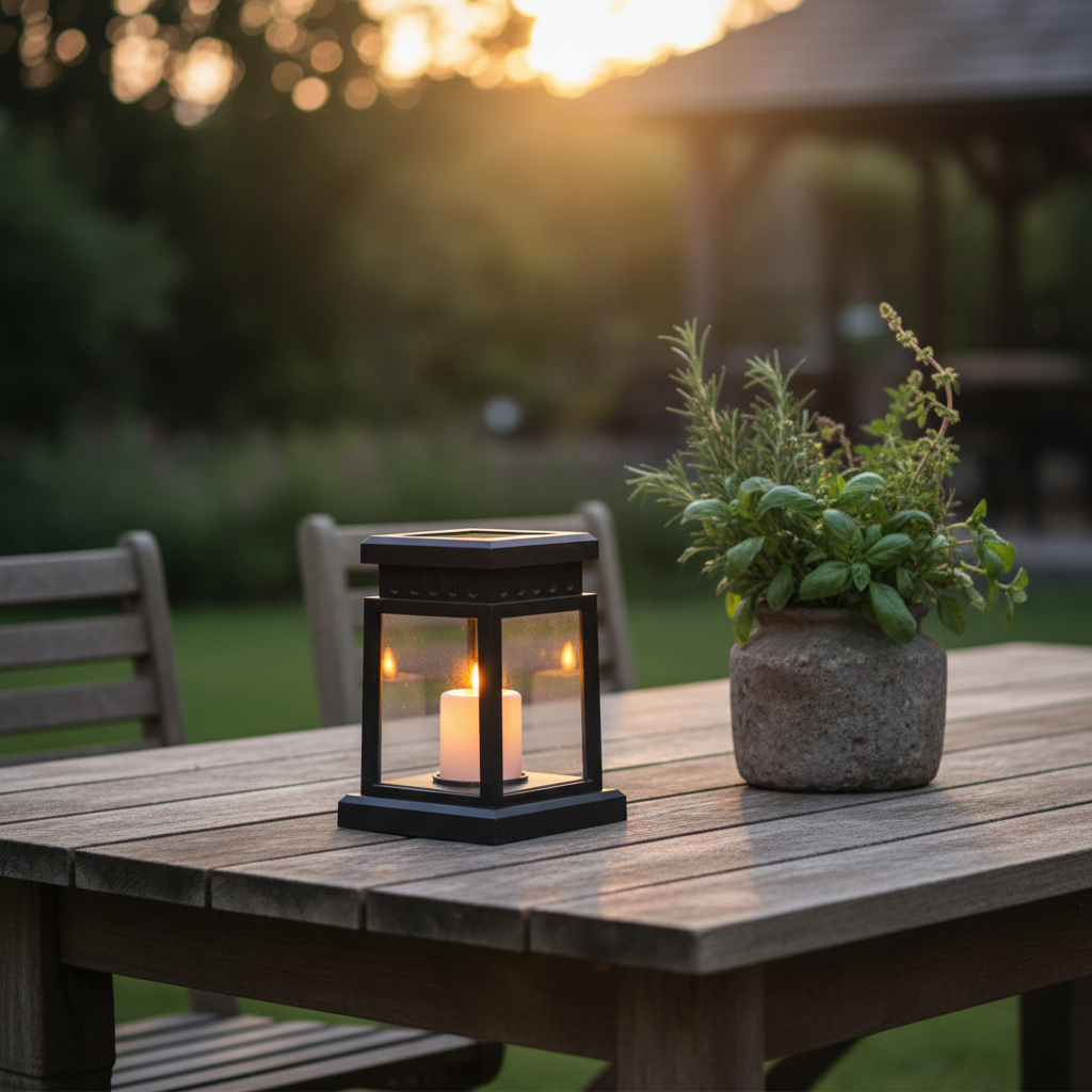 Solar Flackerkerze Outdoor IP44 spritzwassergeschützt für Balkon und Terrasse