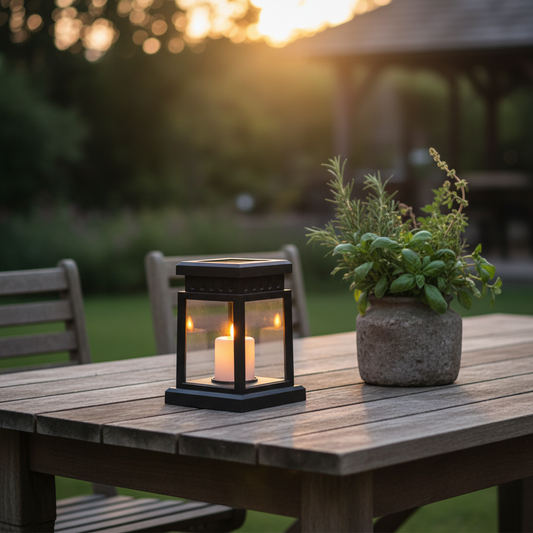 Solar Flackerkerze Outdoor IP44 spritzwassergeschützt für Balkon und Terrasse