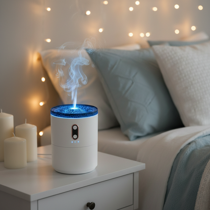 Vulkan Flammen Diffuser mit faszinierendem Vulkan-Modus, der Nebel in hypnotisierende Formen verwandelt.