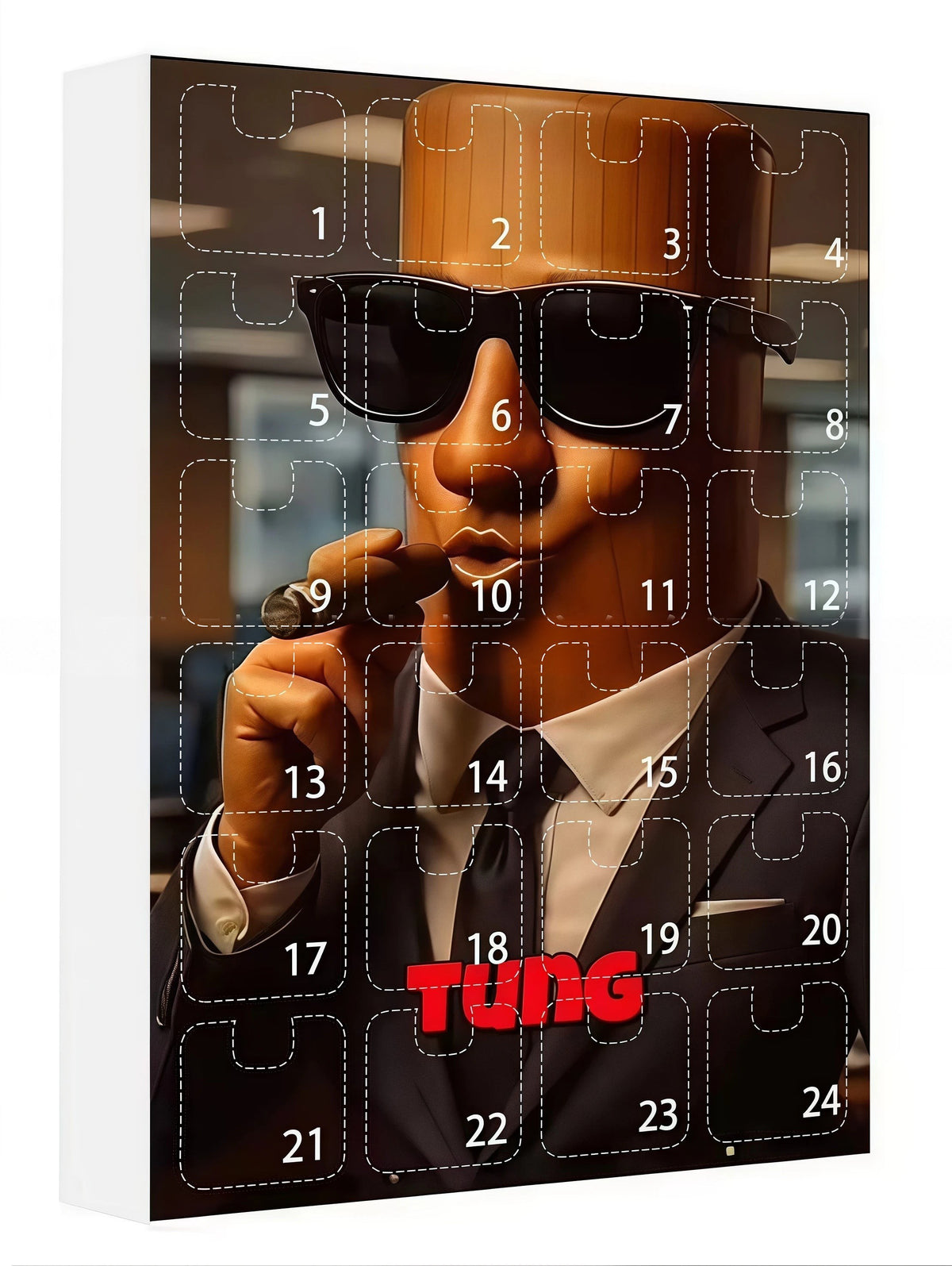 Brainrot Adventskalender Set I: Tung Tung Sahur mit Sonnenbrille mit Figuren
