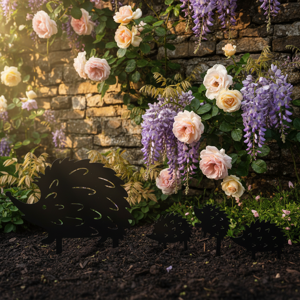 Schmiedeeisen Gartenstecker Deko Figur für den Garten