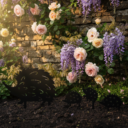 Schmiedeeisen Gartenstecker Deko Figur für den Garten