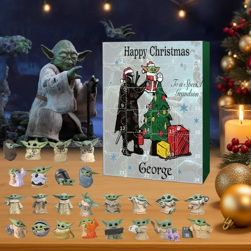 Star Wars Baby Yoda Grogu Adventskalender 2025, der die festliche Saison mit intergalaktischen Überraschungen bereichert und Sammlerherzen höherschlagen lässt.