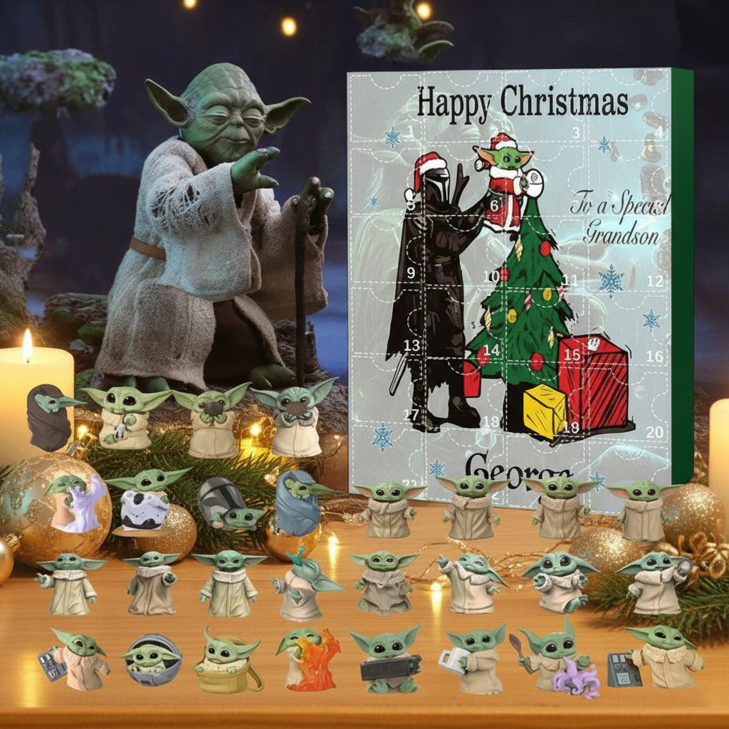 Star Wars Baby Yoda Grogu Adventskalender 2025, der perfekt als Geschenk für Kinder und Jugendliche geeignet ist, inklusive Accessoires und Mini-Figuren.
