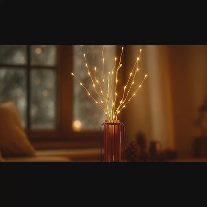 LED Zweige mit 50 Lichtern – Batteriebetriebene Raumdekoration