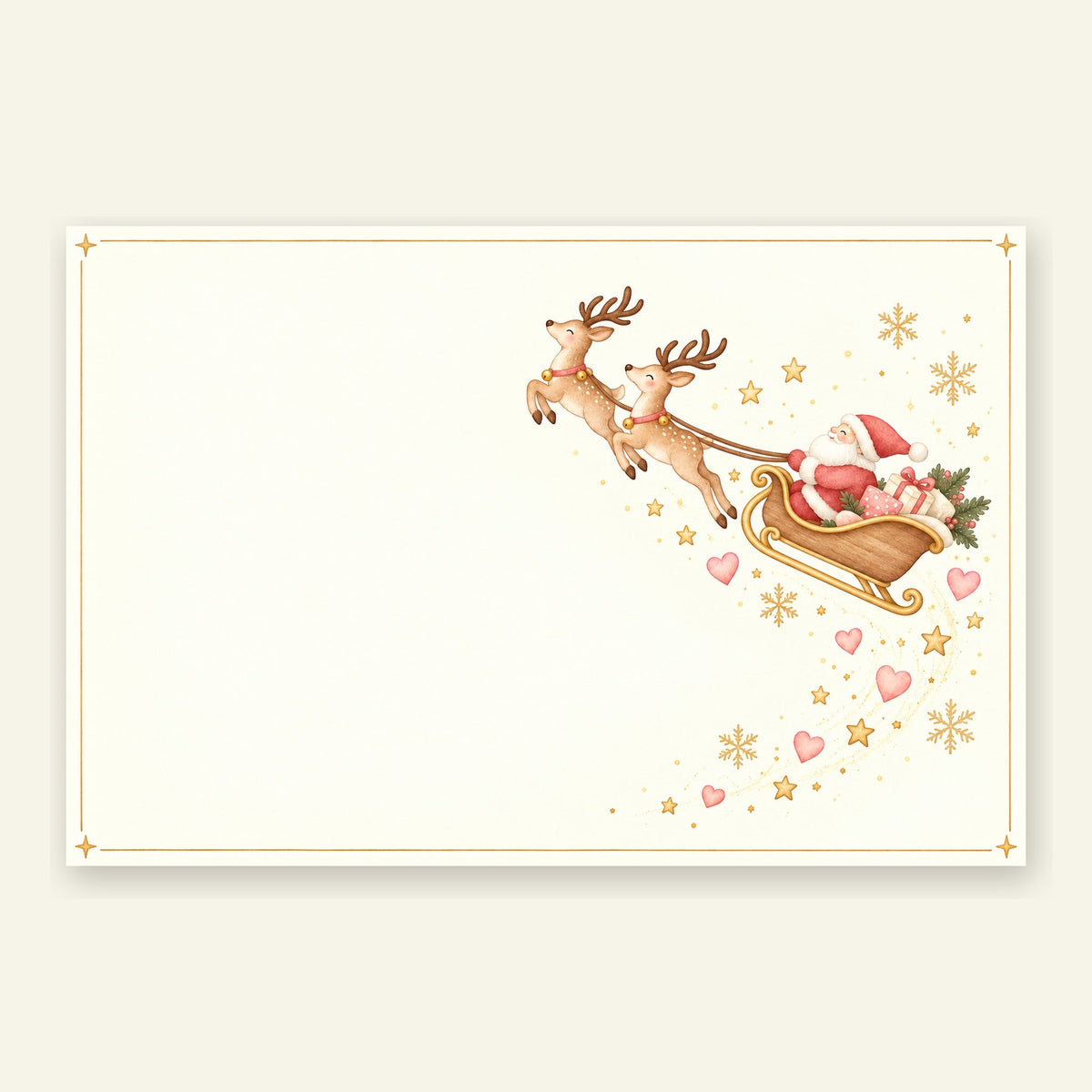 Motiv des Geschenkgutschein Weihnachtens im Aquarell-Stil von lumoraX